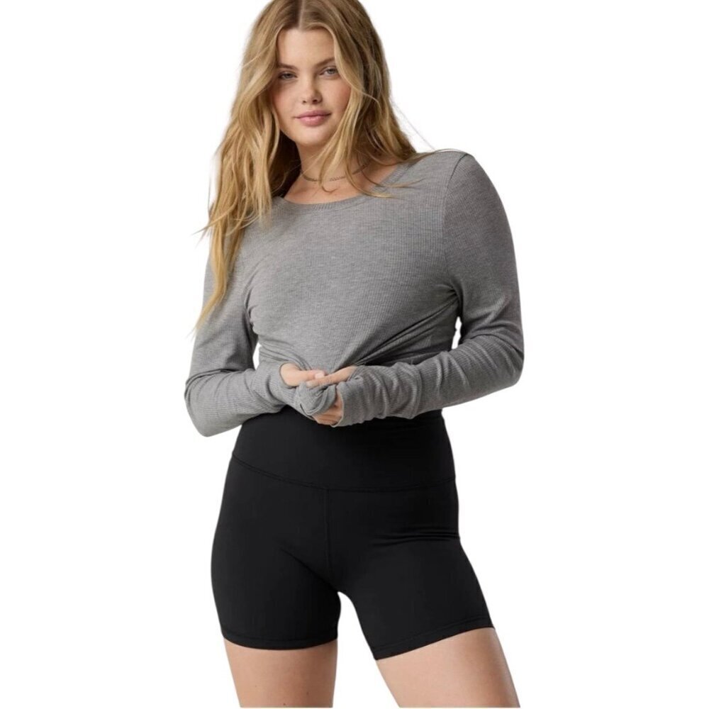 2/$30 Aerie Offline Small Black Biker Short Athleisure Hiking Sports Running